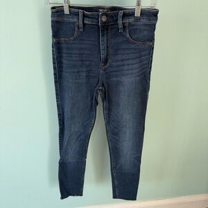 Abercrombie & Fitch High Rise Jean Legging Dark Wash Denim Jeans Size 28/6L